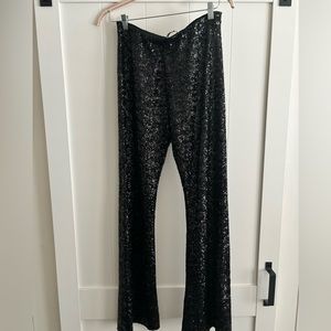 ZARA - sequin black flared pants
